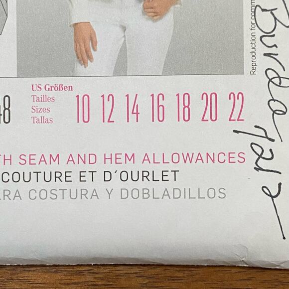 Burda #7212 Sewing Pattern Fitted Blazer Jacket US size 10-22 - Picture 4 of 6